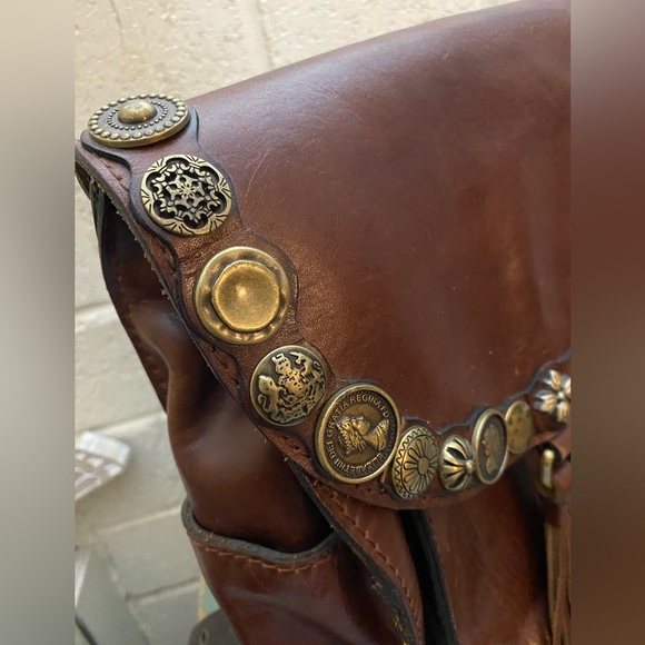 PATRICIA NASH BROWN LEATHER BACK PACK GUC main image 12